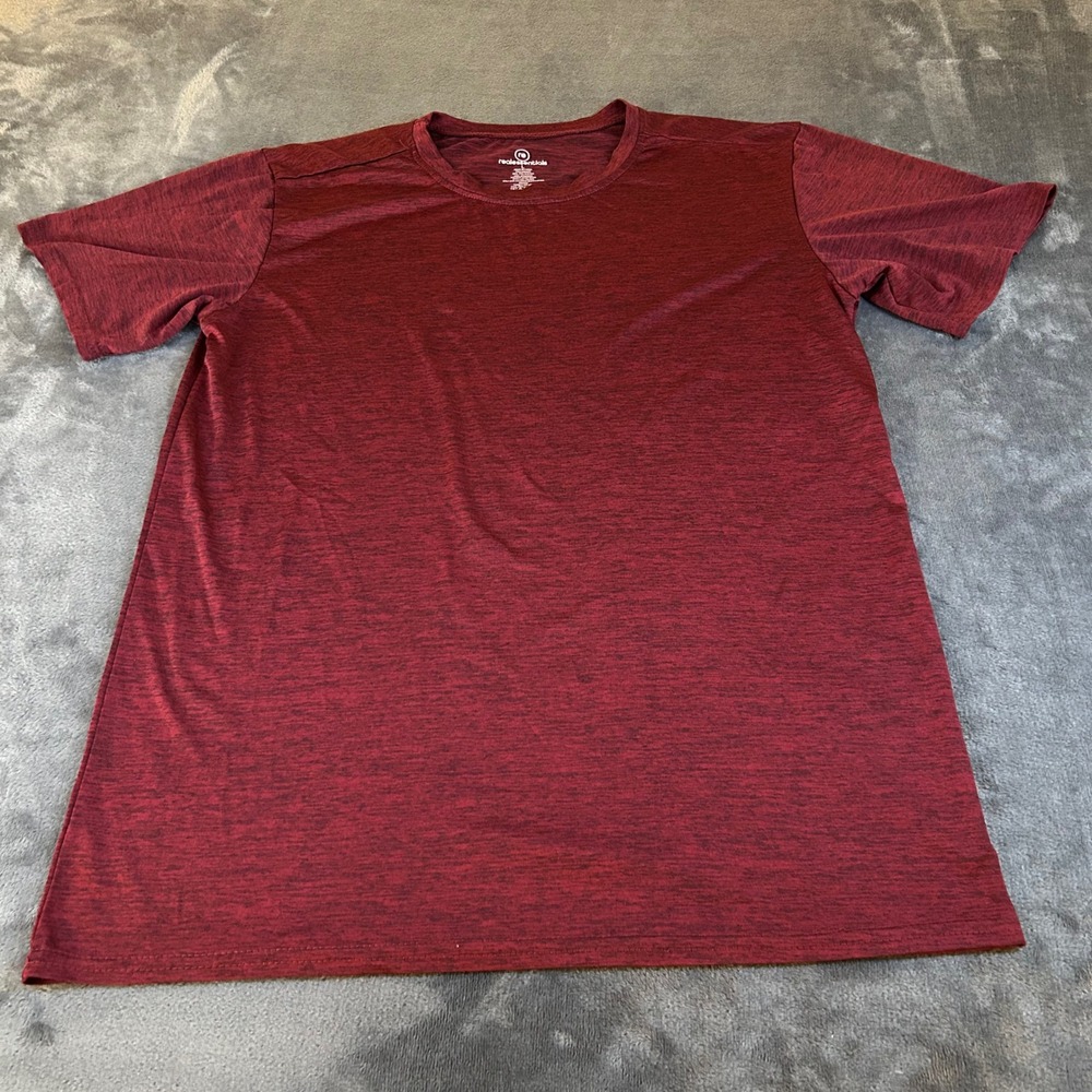 Real Essentials Athletic T-Shirt Mens Large Heathered Red Gym Activewear